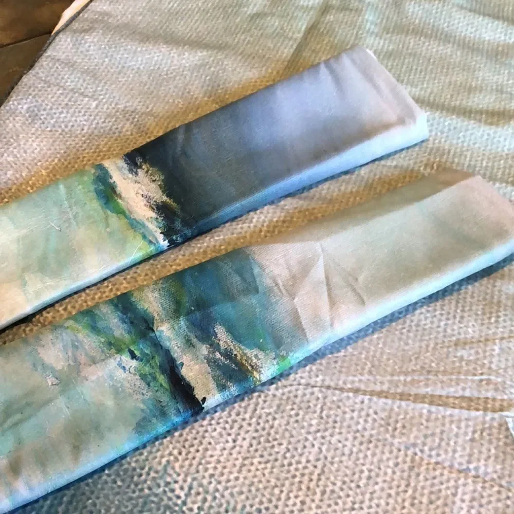 Designart Indigo Abstract Watercolor Blue' Coastal Duvet Cover Set - Full/Queen